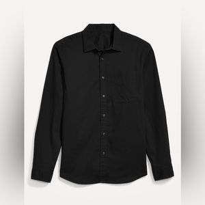Old Navy, Regular-Fit Built-In Flex Everyday Shirt, XL, Black